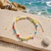 Layered Fashion Wristbands Handmade Braided Bracelet for Women, Bohemian Woven Wrist Rope Adjustable Bracelets Women with Colorful Rice Beads,