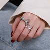 Lindon Classic Copper Alloy Zircon Ring Ladies Jewelry Wedding Promise Party Gift