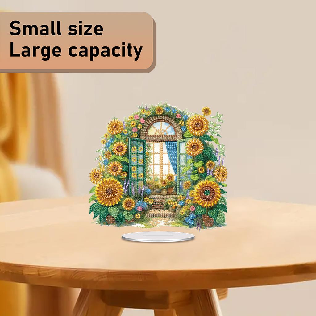 2D/Flach DIY Acryl Diamantmalerei Tischornamente Set Diamantmalerei Desktop Dekorationen für Zuhause Büro Schreibtischdeko