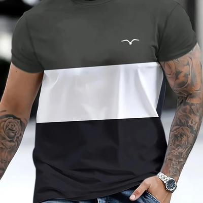 Ανδρικό Καθημερινό T-Shirt 3d Ριγέ Μπλουζάκι με Μικρό Μανίκι για Καθημερινή Χρήση για Άνδρες Υπερμεγέθη Ρούχα Καλοκαιρινό Πουλόβερ Απλά T-Shirts