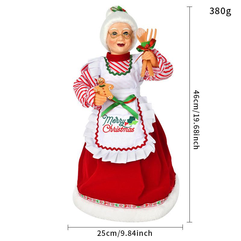 Santa Claus & Grandma Christmas Tree and Window Ornaments Decoration