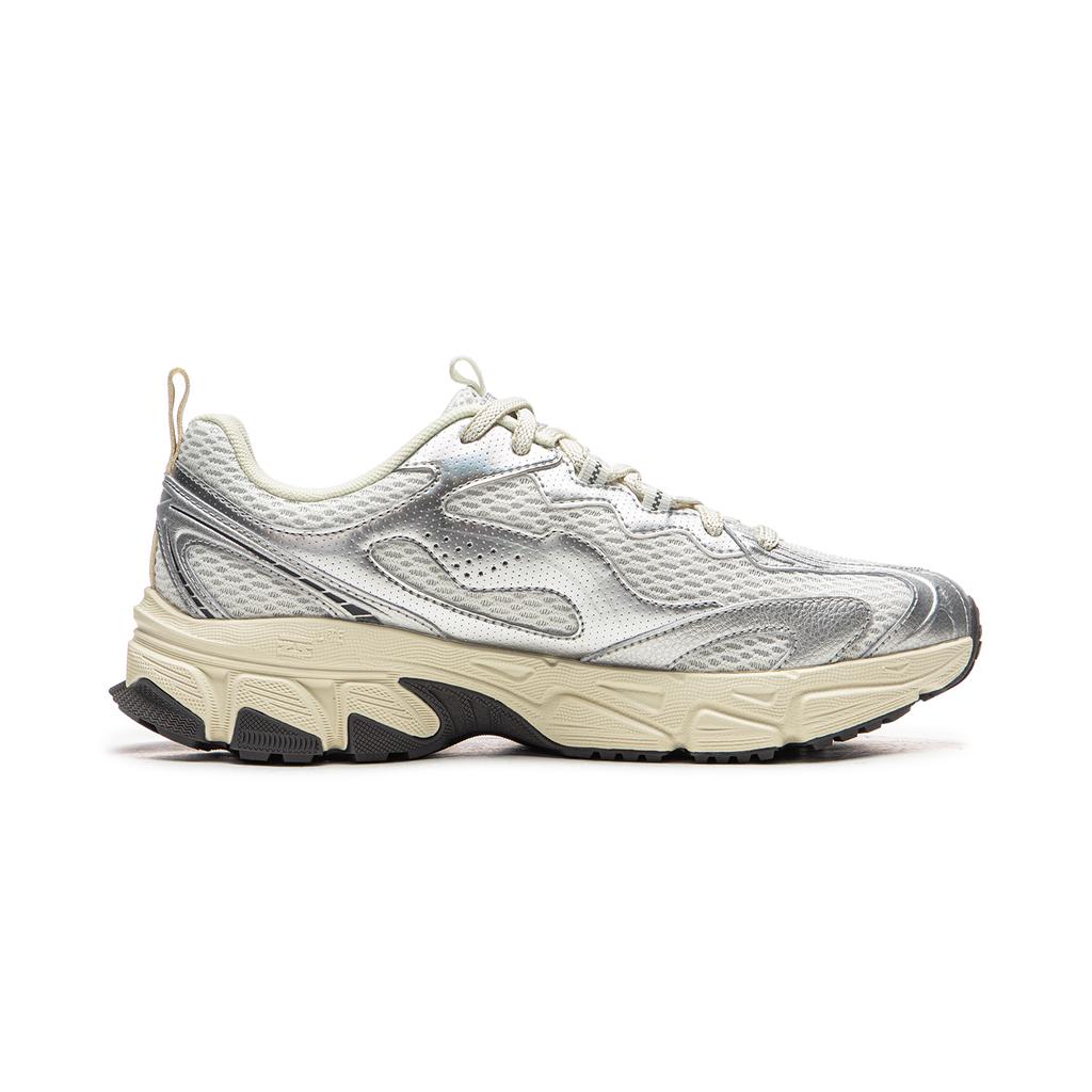 Li Ning Cushioning Abrasion Resistant Breathable Low top Running Shoes Women's Chalk Gray ARXW024-2
