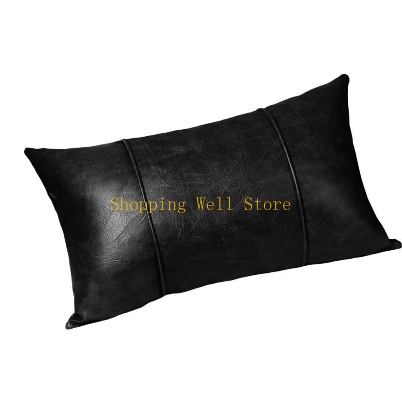 KX4B Ergonomic Design Cushions Cover Faux Leather Sofa Chair Lumbar Support Case
