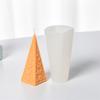 Moon Star Patterned Column Candle Silicone Mold DIY Pencil Tip Triangular Column Geometric Relief Art Candle Plaster Mould Decor