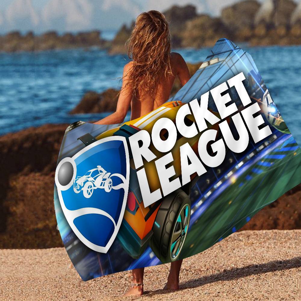 Asciugamano da Spiaggia Rocket League Cartone Animato Carino Estate Bambini Grande Bagno Piscina Asciugamano da Spiaggia Microfibra Assorbente Per Nuoto Viaggio