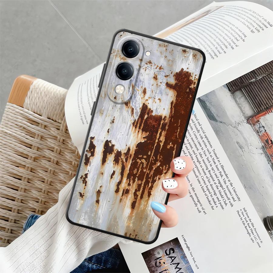 

Fashion Rust Case for Vivo Y33S Y35 Y30 Y16 Y17 Y19 Y31 Y36 Y12 Y15S Y27 Y20 Y21 Y22 Y02 Y11 Phone Cover vivo Y30i
