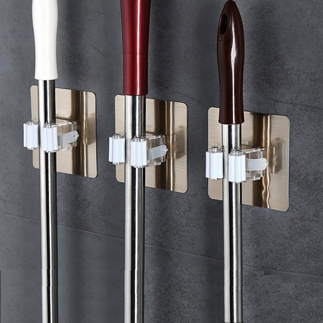 

Держатель для метлы, подвесной настенный домашний инструмент Single Buckle белый