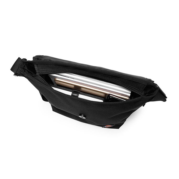 Dickies Logo Reversed Color Print Street Style Versatile Sports Trend Polyester Messenger Shoulder Crossbody Bag Unisex bags Black 192U90LBB03BK02