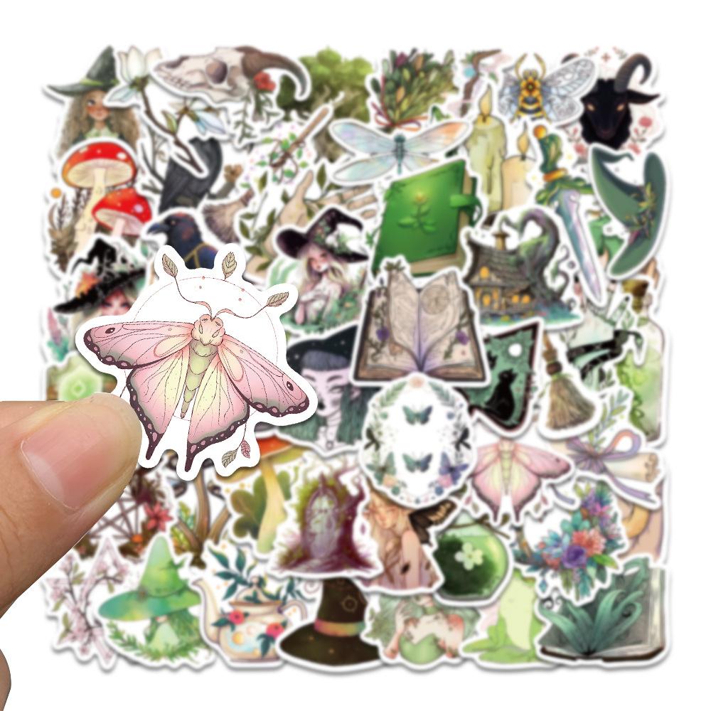 50PCS Kawaii Forest Witch Decoration Scrapbooking PVC Sticker Aesthetic Korean Stationery School Supplies
