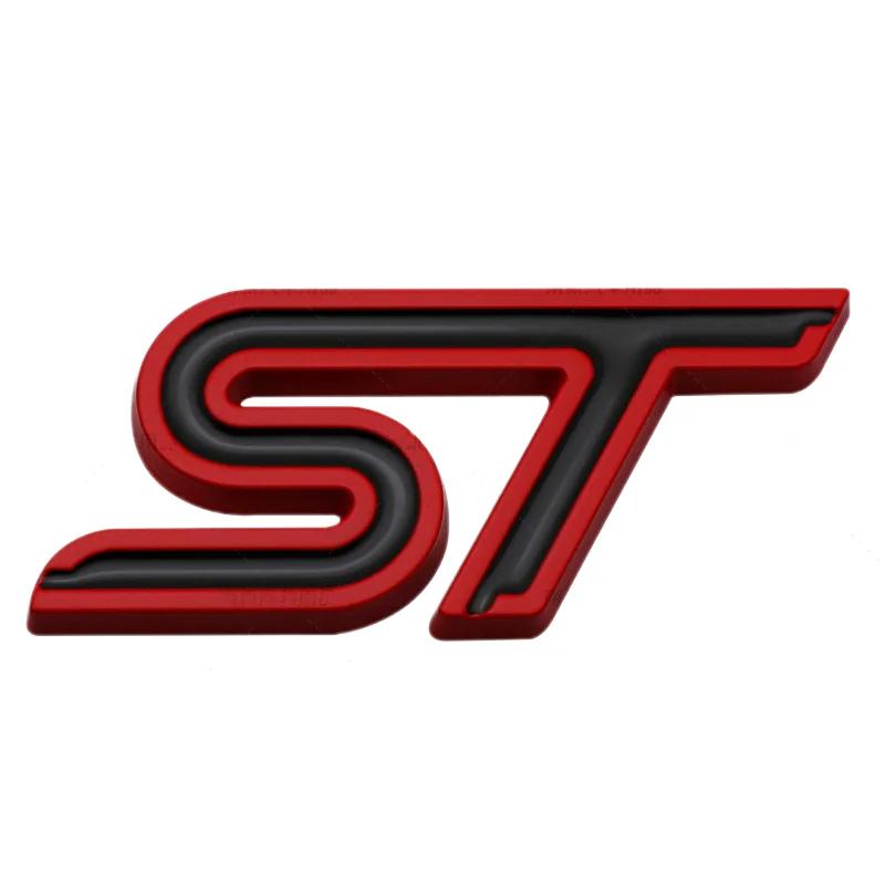3D Auto ST Heckklappe Seite Kotflügel Emblem Abzeichen Aufkleber für Ford ST Logo Focus Fiesta H6 Ecosport 2009-2015 Mondeo Focus2 Focus3 MK2