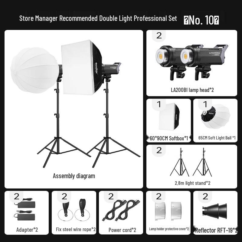 Godox LA200Bl Bi-Color LED Video Light Kit