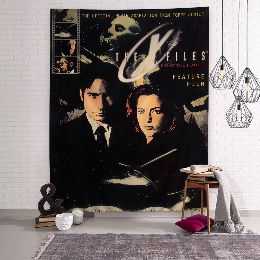 

Horror Movie XFiles Posters Aesthetics DIY Wall Tapestry Hanging Tarot Hippie Wall Rugs Dorm Home Decor 74x94cm(29x37in)
