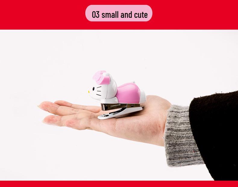 KT86216 Cute Cartoon Mini Stapler Set for Students - No. 10 Paper Binder