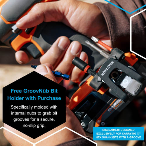 N?hlster Locking Drill Clips - Tool Holster Alternative for Cordless Drills and Impact Drivers - The Simplicity of a Holster Safety Clip. No Holster N