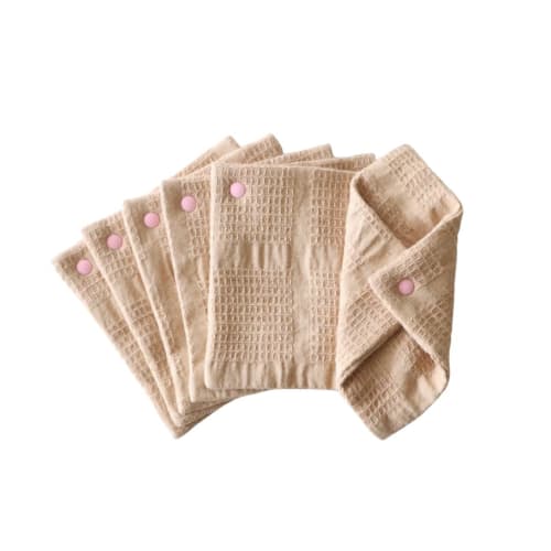 Hanafu Snap-on Liners, Medium, 6-Pack, Bulk Purchase, Cloth Pads, Discharge, Organic Cotton, Made In Japan, FemCare, Sustainable, Sensitive Skin