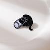 Cute Cartoon Little Black Cat Brooch Black Kitten Liquid Cat Personality Black Cat Alloy Badge Clothing Accessories