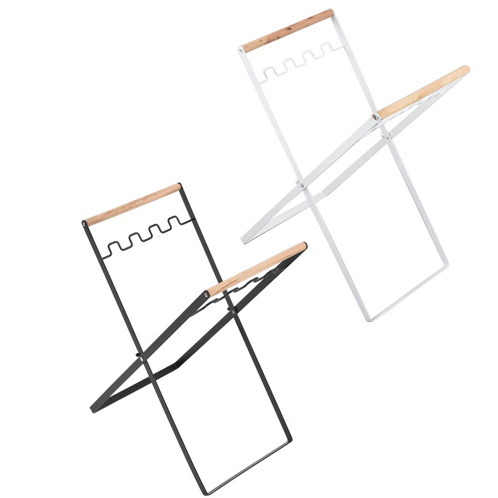 Trash Bag Holder Portable Collapsible Sturdy Durable Iron Rubber Wood Widely Used Garbage Bag Holder