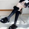 Japanese JK Fluffy Calf Socks, Women’s Thick Warm Mid-Calf, White Ruffle, Autumn/Winter Cotton Christmas Boot Socks.
