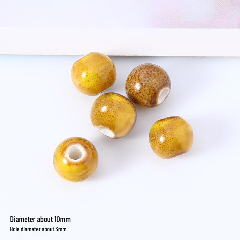 DIY Ceramic Jewelry Beads: 10mm Large Hole for Bracelet Making
