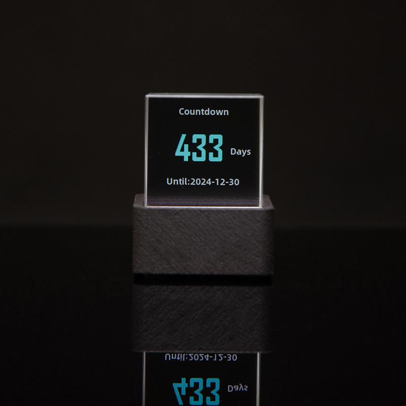 Crystal Cube Photo Display Holographic Desktop Smart Weather Station Digital Clock With Gif Animations Album