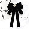 Black Bow Tie Rhinestone Bowknot Brooches For Women Shirt Collar Corsage Jewelry Clothing & Accessories