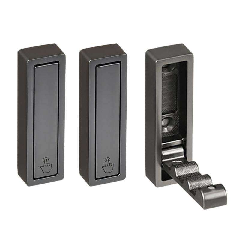 3 Stück faltbare Haken zur Wandmontage, platzsparend, Metall-Organizer mit rutschfestem Design, einfache Installation für das Badezimmer