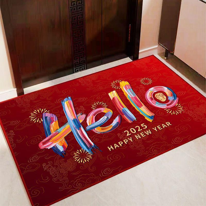 Lucky Chinese Year Red Carpet Rugs for Living Room Home Bedroom Decoration Non-slip Large Carpets Indoor Entrance Doormat
