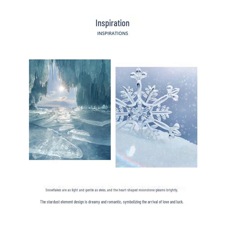 Everlee Exquisite Iridescent Snowflake Stud Earrings In S925 Sterling Silver - Holiday Jewelry for Women