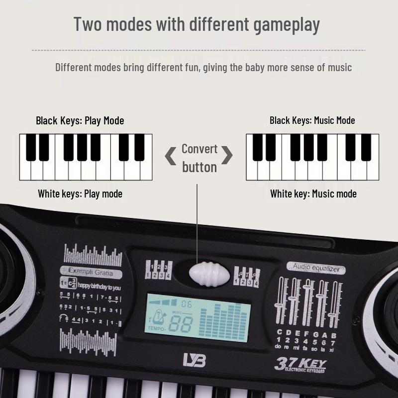 Douyin Live Kids' 37-Key Electronic Organ Toy - Educational Piano for Boys