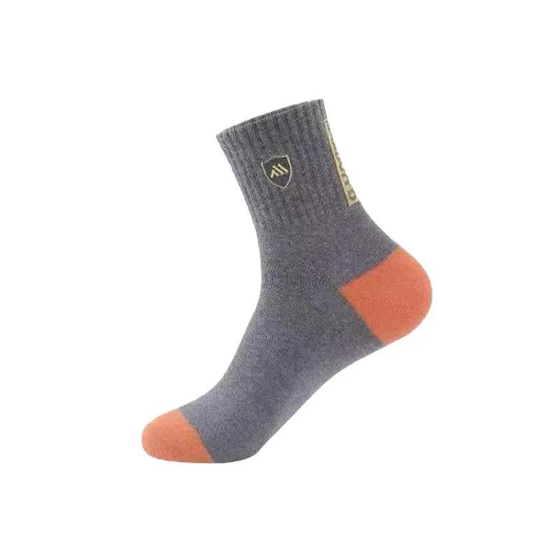 5 Pairs Solid Color Anti-Odor Breathable Sports Men Business Socks 100% Cotton Breathable Odor Proof Mid Length Stockings
