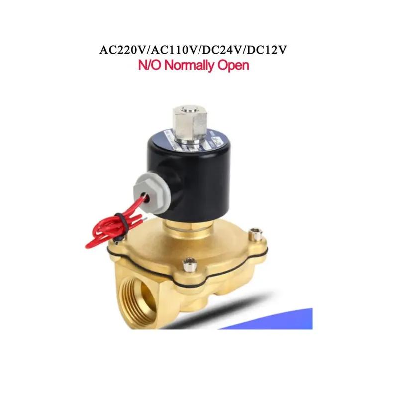 Electric Brass Solenoid Valve 1/4" 3/8" 1/2" 3/4" 1" 2" Normally Closed Normally Open Valve for Water Oil Air 12V 24V 220V 110V