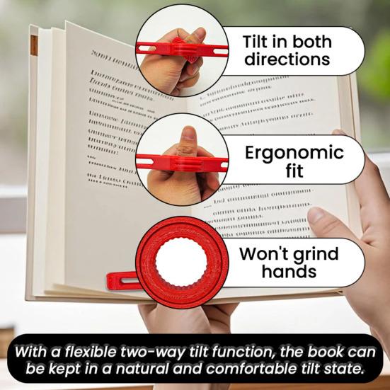 Yousheng Book Page Holder 360-degree Rotating Thumb Ring Bookmark Ergonomic Finger Ring Book Opener Reading Accessories for Book Lovers