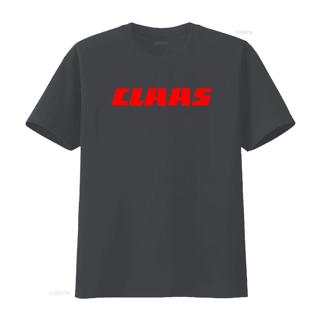 Stylish CLAAS Tractor Logo Mens Grey T Shirt Available in Sizes S to 5XL vintage Washed Soft fashion Unisex Casual Comfortable