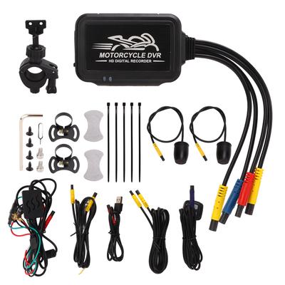 Motorcycle Driving Recorder Dual Lens 1080P HD IP67 Waterproof Time Lapse Photography Parking