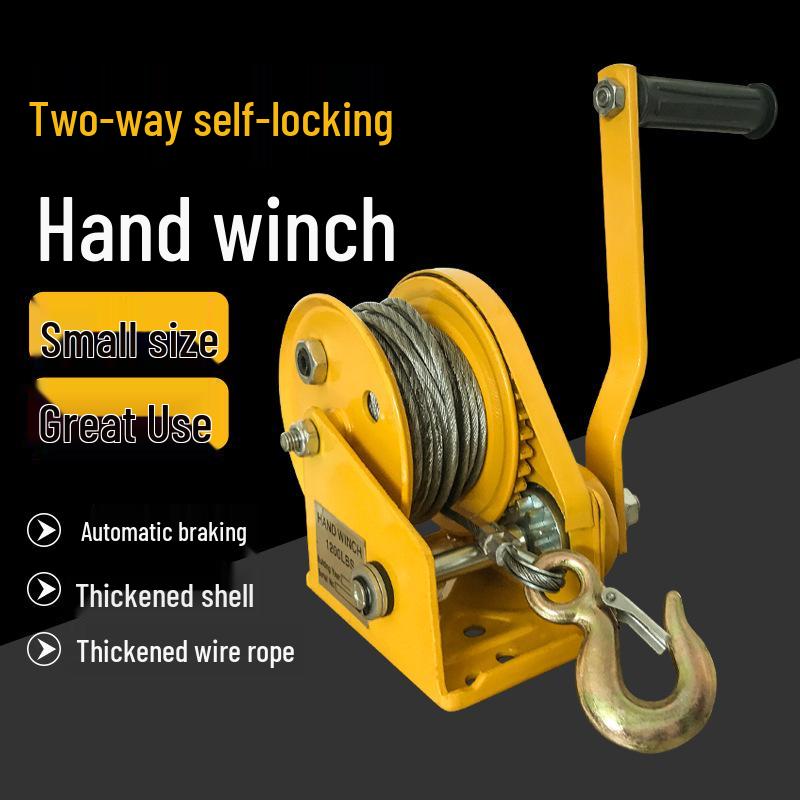 Guincho Manual Auto-Travante Junda: Talha Manual para Elevação e Tração com Cabo de Aço
