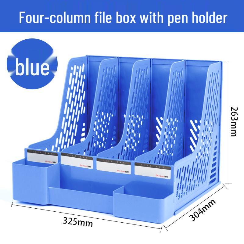 Four-Tier Desktop File Organizer with Storage Trays for Office Supplies