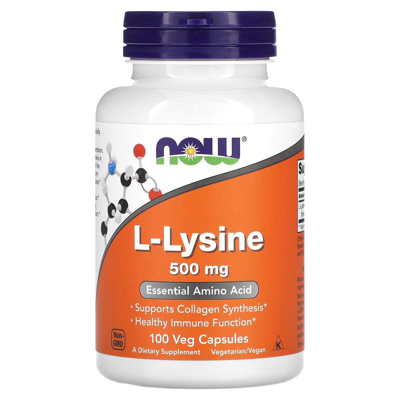 

L-Lysine, 500Mg, 100 Veggie Caps