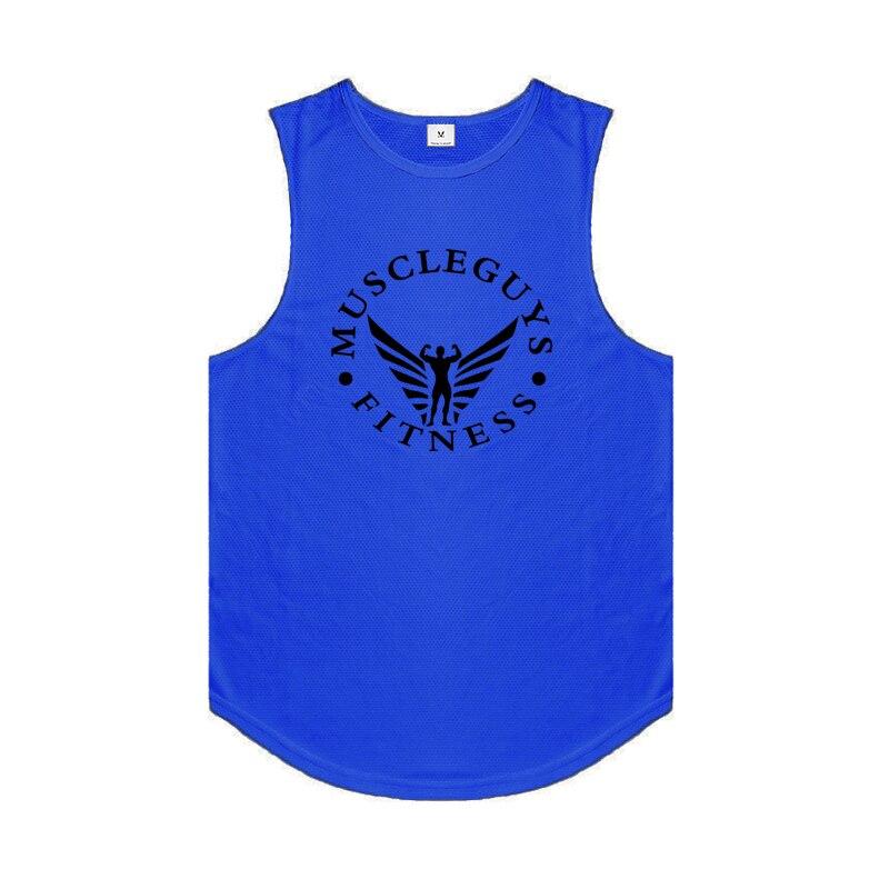 Muscleguys Summer Tide Mládež Sport Fitness Top Tričko bez rukávů Síťované tílko Osobnostní show Muscle Vesta Pánská kulturistika Tílko