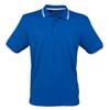 Henbury Mens CoolPlus Tipped Short-Sleeved Polo Shirt