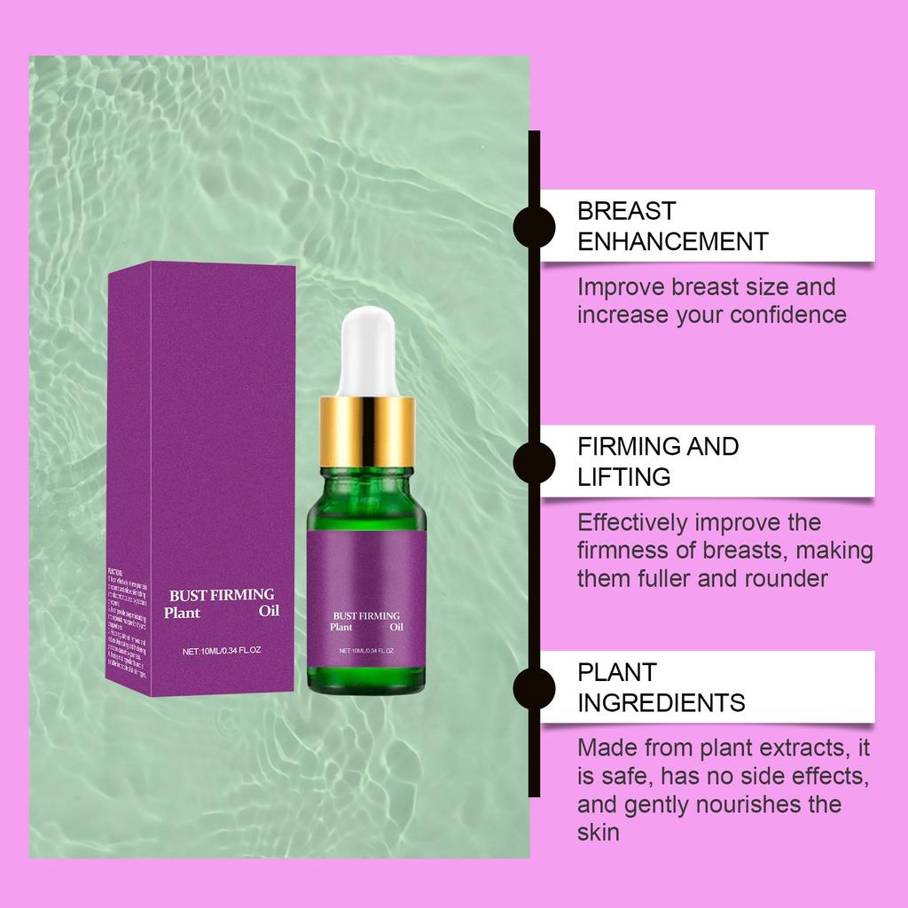 1pcs Breast Firming Natural Serum Oil Natural Breast Enhancement Oil Natural Curves Breast Enhancement Breast Nourishing Massage Oil 10ml