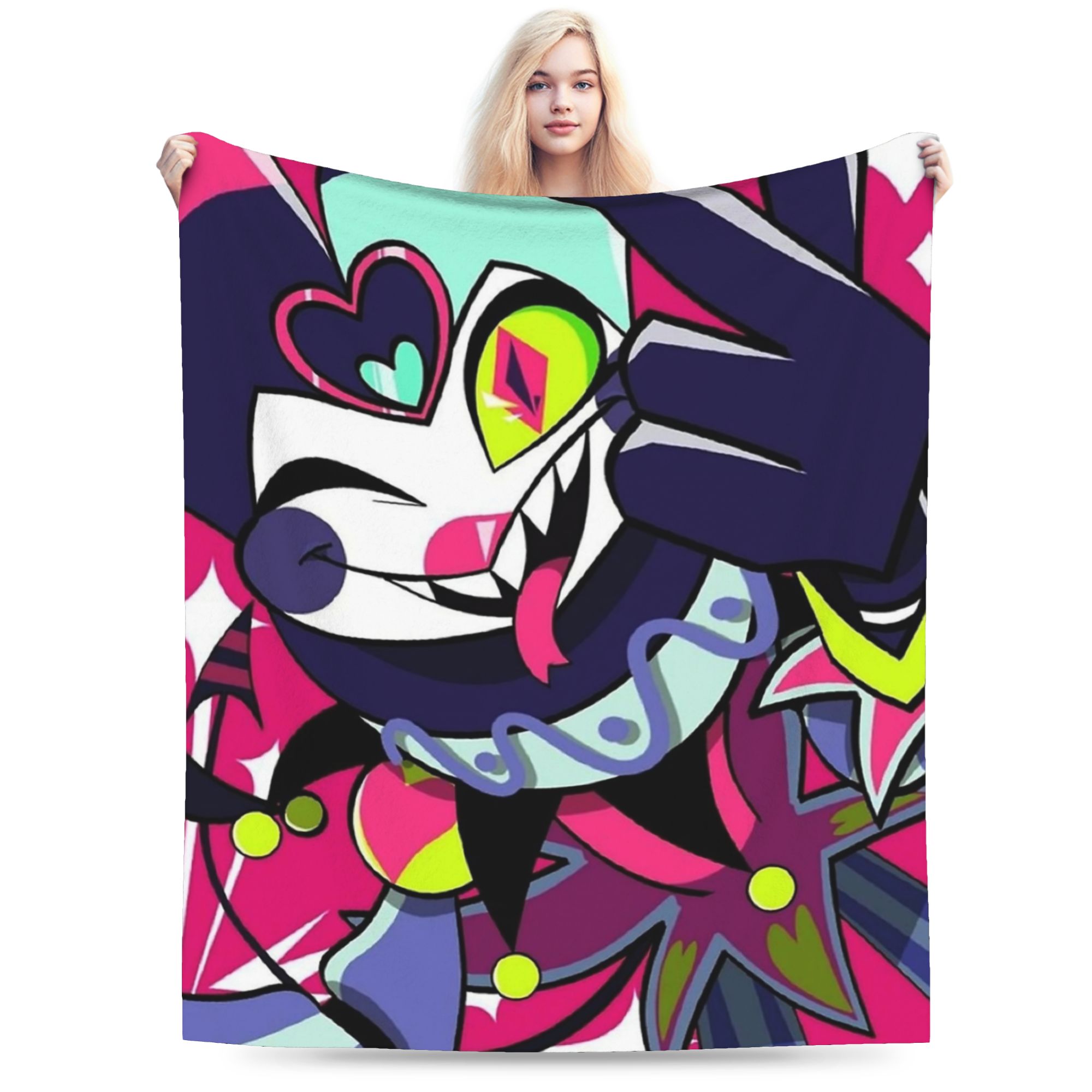 Fizzarolli Blanket Velvet Winter Helluva Cartoon Boss Multifunction Super Soft Throw Blankets for Sofa Office Rug Piece 75X95CM