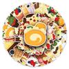50 Cartoon Dessert Decorative Waterproof Stickers for Cups, Phone Cases, Notebooks, and Planners
