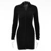 Ins Sexy Internet Celebrity Hottie Lapel Tight Skirt Summer New Single-breasted Cardigan Pleated Dress