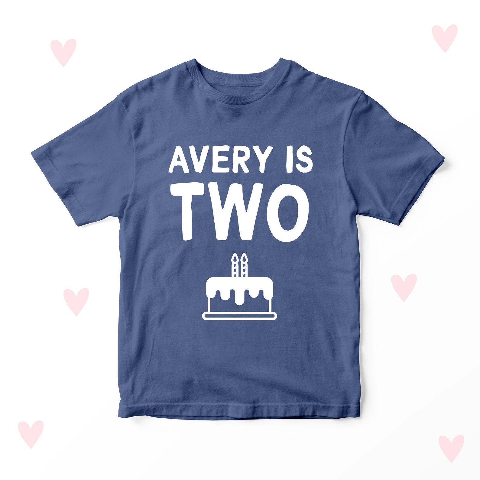2nd Birthday T-shirt Personalised Outfit Toddler Birthday Party Boys Girls Gift 160