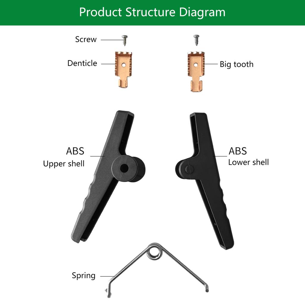100A PVC Sheathed Alligator Clamps Crocodile Clips Insulated Battery Clip for Various Electrical Projects