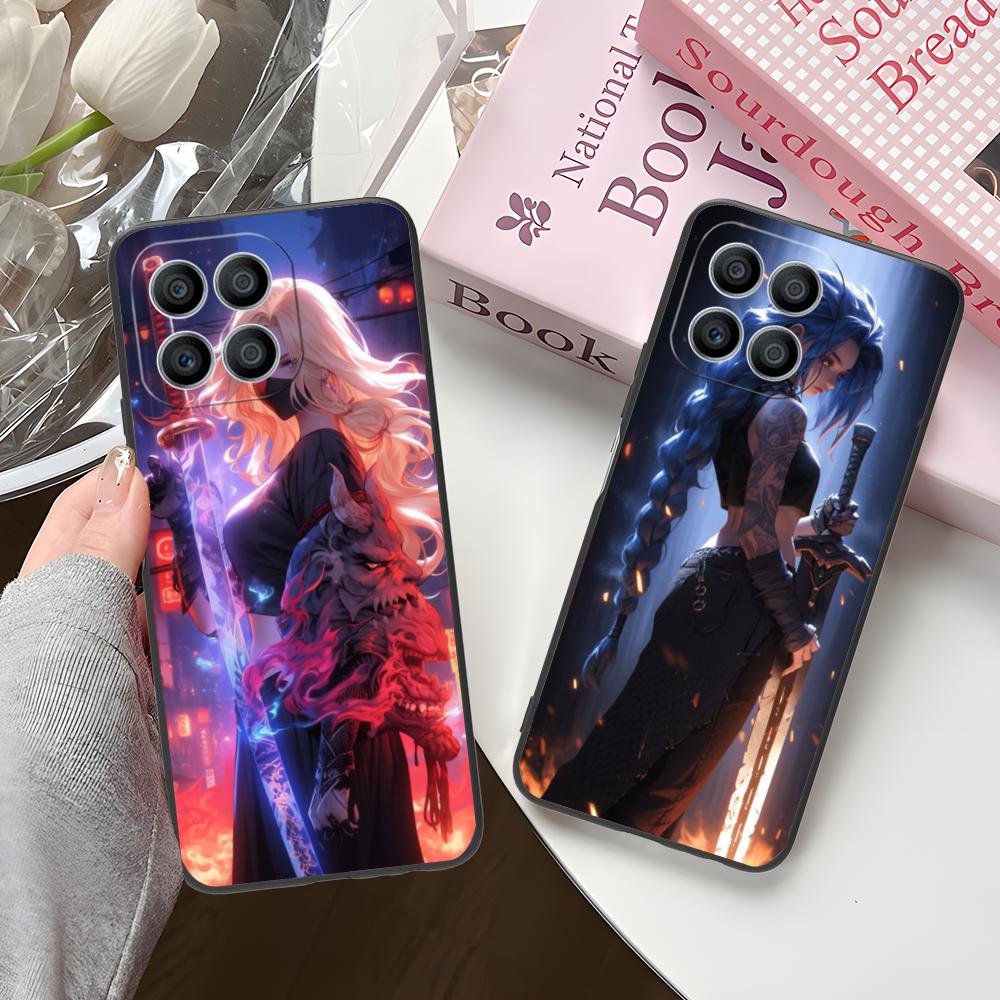 Anime Girl Mobile Phone Case for Honor 90 80 70 60 50 30 20 10 9 8 7 Pro S SE Lite 5G Colorful Printing Cover Smartphone