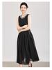 High-Quality Beaded Tencel Crepe Waist-Cinched French Aristocratic Style Tea Party Dress for Women