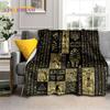 3D Pharaoh Hieroglyphic Egyptian Mythology Soft Blankets,Keep Warm Throw Blanket Comfortable for Picnic Beds Sofa Home Bedroom