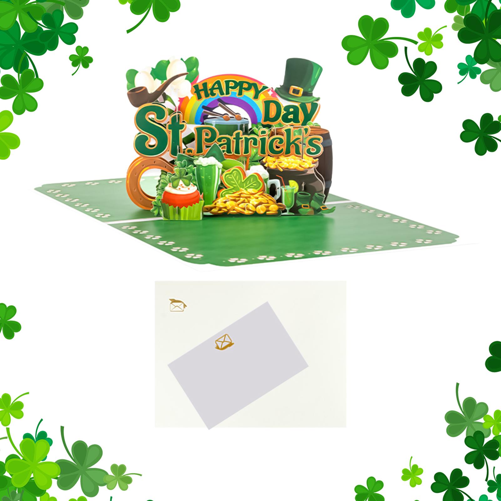 

St. Patrick s Day 3D Greeting Card Festive Celebration Pop-up Card Funny Green Cartoon St. Patrick s Day Card Gifts Party China Mainland