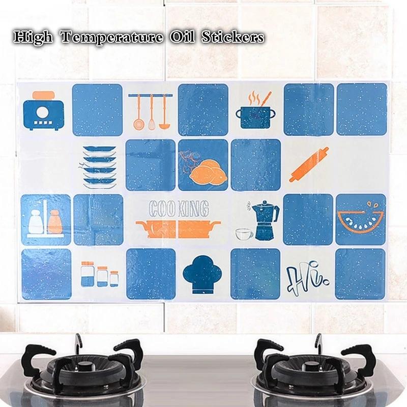 Haushalt Küche Ölaufkleber Selbstklebend Hochtemperatur Ölaufkleber Heim Herd Keramikfliesen Wandaufkleber Anti-Öl Werkzeuge
